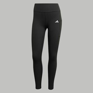 🚺 S US — adidas High-Waisted Optime Rib 7/8 Leggings (25”) [BLACK]